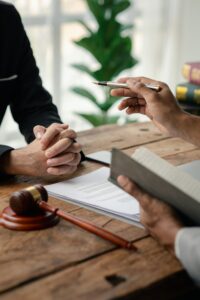 Client was listening to a lawyer advising on an embezzlement case, explaining the details of the pro